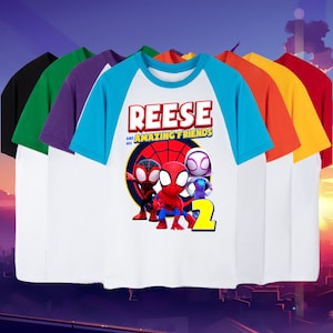 Spider Friends Inspired Birthday T Shirt, Spidey and friends theme Party,Personalized shirt,Gift Birthday Shirt - Spidey Friends Miles Ghost