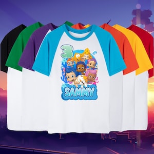 Bubble Guppies birthday shirt, personalized gift, birthday, custom shirt, birthday gift, custom, birthday shirt, Bubble Guppies, Guppies