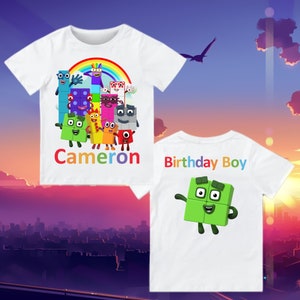 Numberblocks Birthday Shirt For Kids, 1 To 10 Numberblocks Birthday Shirt, Numberblocks Family Birthday Shirt name and age