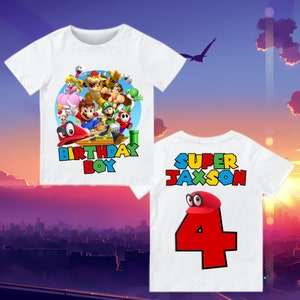 Mario party - Mario Birthday Custom T Shirt, Super gift, Personalized Family shirt, Gift Birthday Shirt, family tees - Super birthday boy