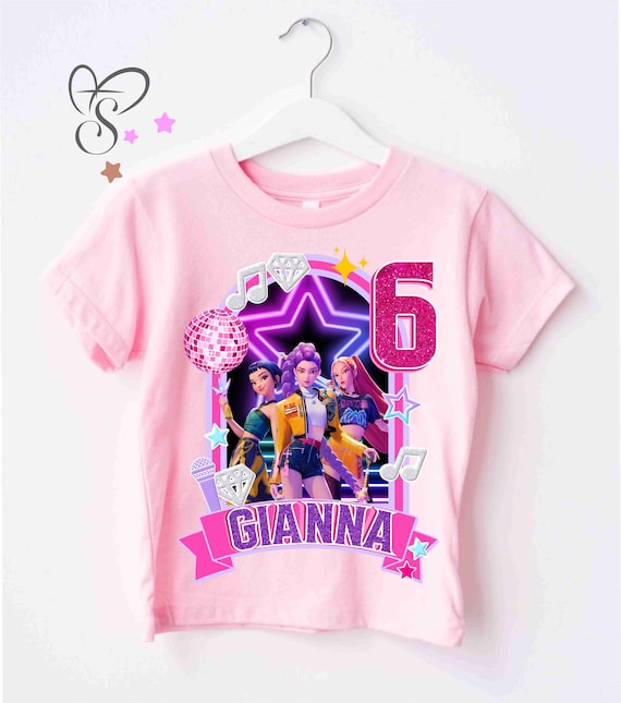 Custom K-pop Birthday Tee: Huntrix Party Theme, Zoey, Rumi, Mira,  Family Matching Tee