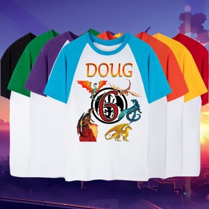 WoF Dragons Wings of Fire Unisex, Dragon Shirt, Birthday Shirt - Personalized Shirt - Raglan Sleeves Dragon Book Custom Gift Wings of Fire