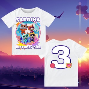 Super Kit Custom Birthday T Shirt, Super cats Party theme, Personalized shirt kids, Gift Birthday Shirt, family tees Custom Super family