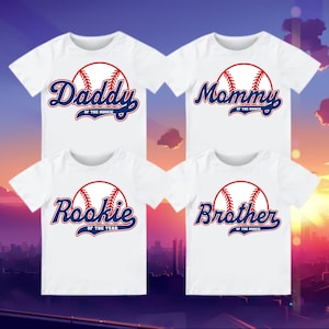 Rookie of the Year Family First Birthday Shirt, Baby First Birthday, Baseball Birthday, Gift for 1 year old Family matching set Rookie bday