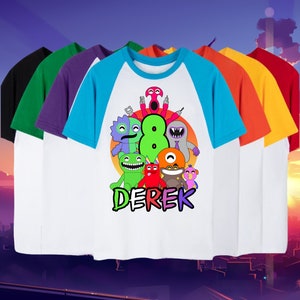 Inspired Banban Birthday Raglan Shirt: Personalized horror Gamer Tee, Gift for Boys