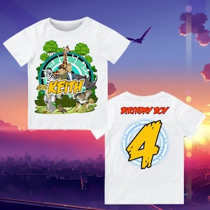 Wild Friends Birthday Shirt: Personalized Jungle Animals Kids Tee