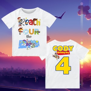 Reach 4 the sky Birthday T Shirt, Reach 4 the sky Theme Party, Raglan Tee, Short, 3/4, Long, Personalized Tee, Unisex Tee, All Sizes