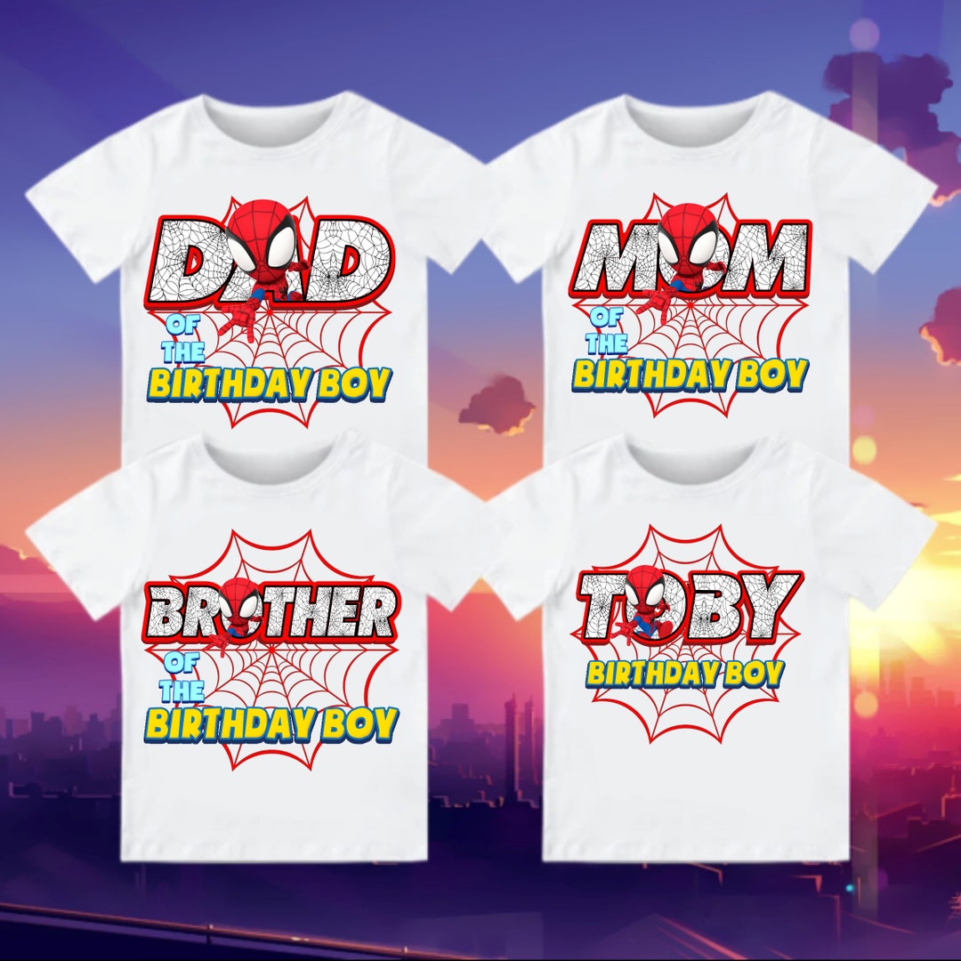Spidey and His Amazing Friends Birthday Shirt, Toddler Birthday Tee