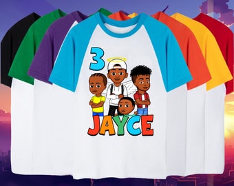 Jools Inspired birthday boy shirt Jools family matching raglan shirt Short,3/4,long sleeve - Custom shirt name and age