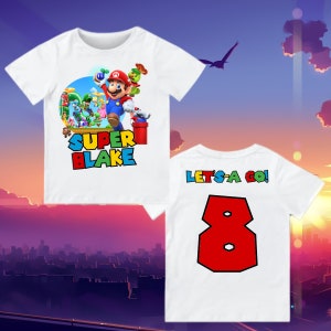 Mario Birthday Custom T Shirt, Super gift, Personalized Family shirt, Mario party, Gift Birthday Shirt, family tees - Unisex Luigi Mario