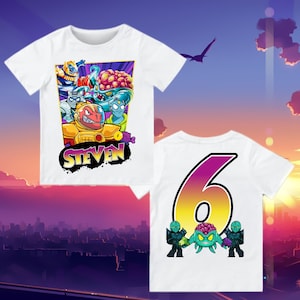 Chemise d&#39;anniversaire héros personnalisée GJZ, soirée à thème Heroes Goo JZ, chemise de groupe assortie, chemise d&#39;anniversaire personnalisée raglan