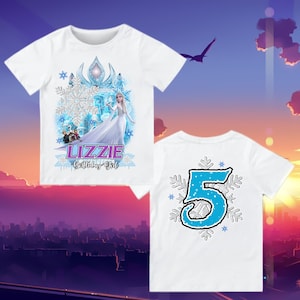 Frozen Birthday Shirt, Elsa Birthday Shirts, Frozen Custom Shirt , Frozen Personalized Tee, Frozen Family Party shirts Raglan Birthday tee