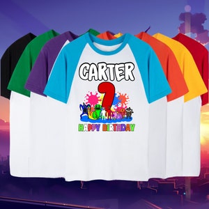 Kids Gamer T Shirt, Ban Ban Kids Birthday Shirt , Family Matching Shirt, Personalized Gift For Birthday, Unisex shirt,Garten theme Horror
