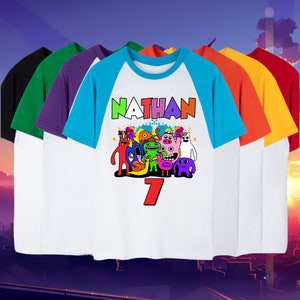 Garten Banban gamer Personalized Birthday Boy, Birthday Girl, Raglan Shirt, Family Shirt, Party Family Matching Tee, Custom chef pigster 3