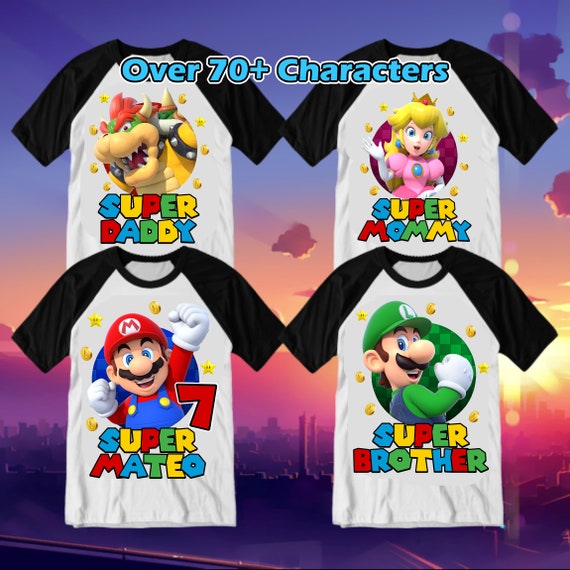 Mario bros birthday shirt sale
