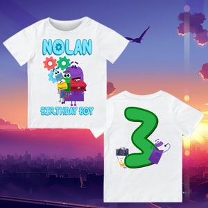 Inspired  Bots Friend Birthday T Shirt, Story Bott Theme Party, Raglan Tee, Short, 3/4, Long, Personalized Tee, Unisex Tee, All Sizes