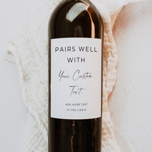 Etiquette de vin personnalisée, Étiquette de vin, Fiançailles, Modèle de mariage, Retraite, Téléchargement immédiat, Modèle modifiable, Toile