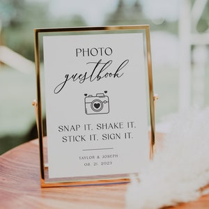 Modern Wedding Photo Guestbook Sign, Photo Guest Book Sign, Wedding Photo Guestbook Sign, Photo Guestbook Printable, Modern Minimalist Sign