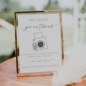 Instax Square Guest Book Sign, Square SQ1, Polaroid Camera Wedding Sign, Party Wedding Reception Sign, Film Photo Guest Book Sign, Canva