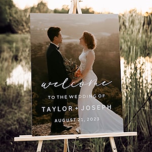 Welcome To Our Wedding Sign With Picture, Photo Wedding Welcome Sign, Welcome Wedding Board Printable, Wedding Welcome Sign With Picture