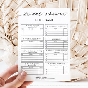 Jeu de querelle pour la douche nuptiale, Jeu de querelle nuptiale, Cartes de jeu pour mariage, Idées de jeux de société, Cartes de jeu imprimable, Corrigé, Modèle canva, Modifiable
