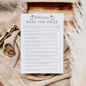 Pass The Prize For Bridal Shower Canva, Bridal Pass the Gift Game, Bridal Shower Activity Game, Pass the Prize, Pass the Gift Poem, Editable