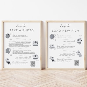 Now I-Type foto gastenboekbord, hoe nieuwe film te laden, Now I-Type camera-instructies, trouwbord, maak een foto, bewerkbaar bord, pdf, canva