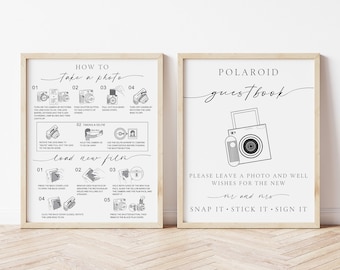 Instructions pour l'Instax Square SQ1, Livre d'or Polaroid, Instructions pour charger un nouvel appareil photo argentique, Comment prendre une photo, Téléchargement CANVA