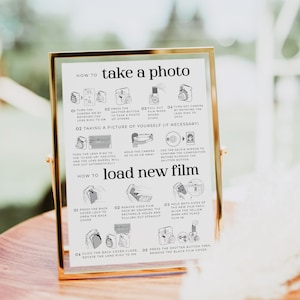 Instax Mini 12 Photo Guestbook Sign, Instax Mini 12 Polaroid Instructions, How To Load New Film Camera Instructions, How To Take A Photo
