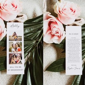 Vuoi essere la mia damigella d'onore, foto di proposta di matrimonio, vuoi essere la mia damigella d'onore, damigella d'onore, modello modificabile, Canva