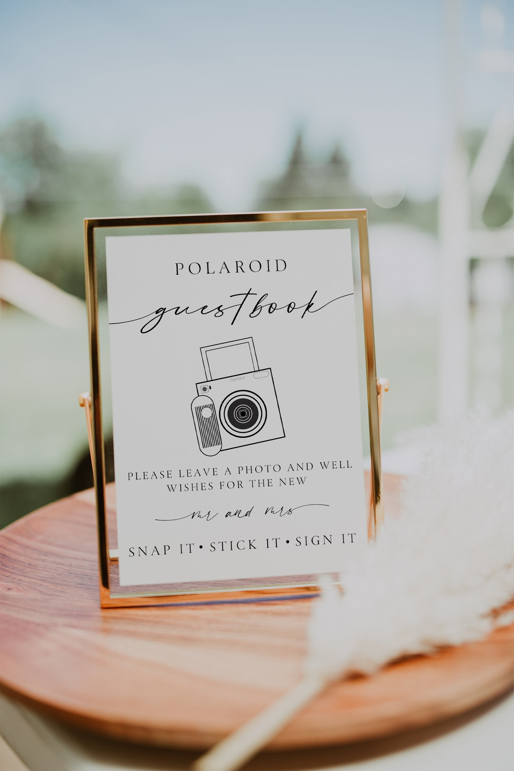 Instax Square Guest Book Sign, Square SQ1, Polaroid Camera Wedding Sign, Party Wedding Reception Sign, Film Photo Guest Book Sign, Canva