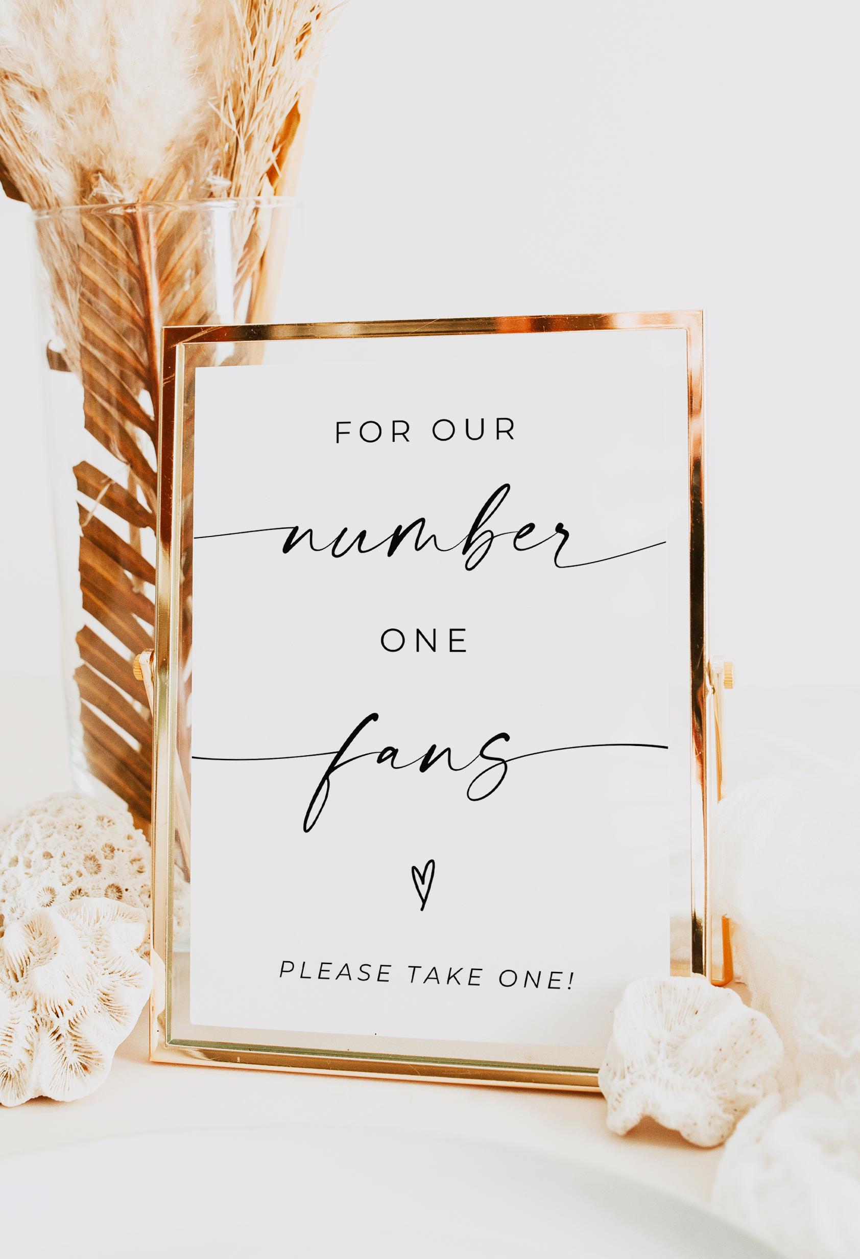PRINTED + SHIPPED Wedding Sign for Fans, for Our Number One Fans Sign ...