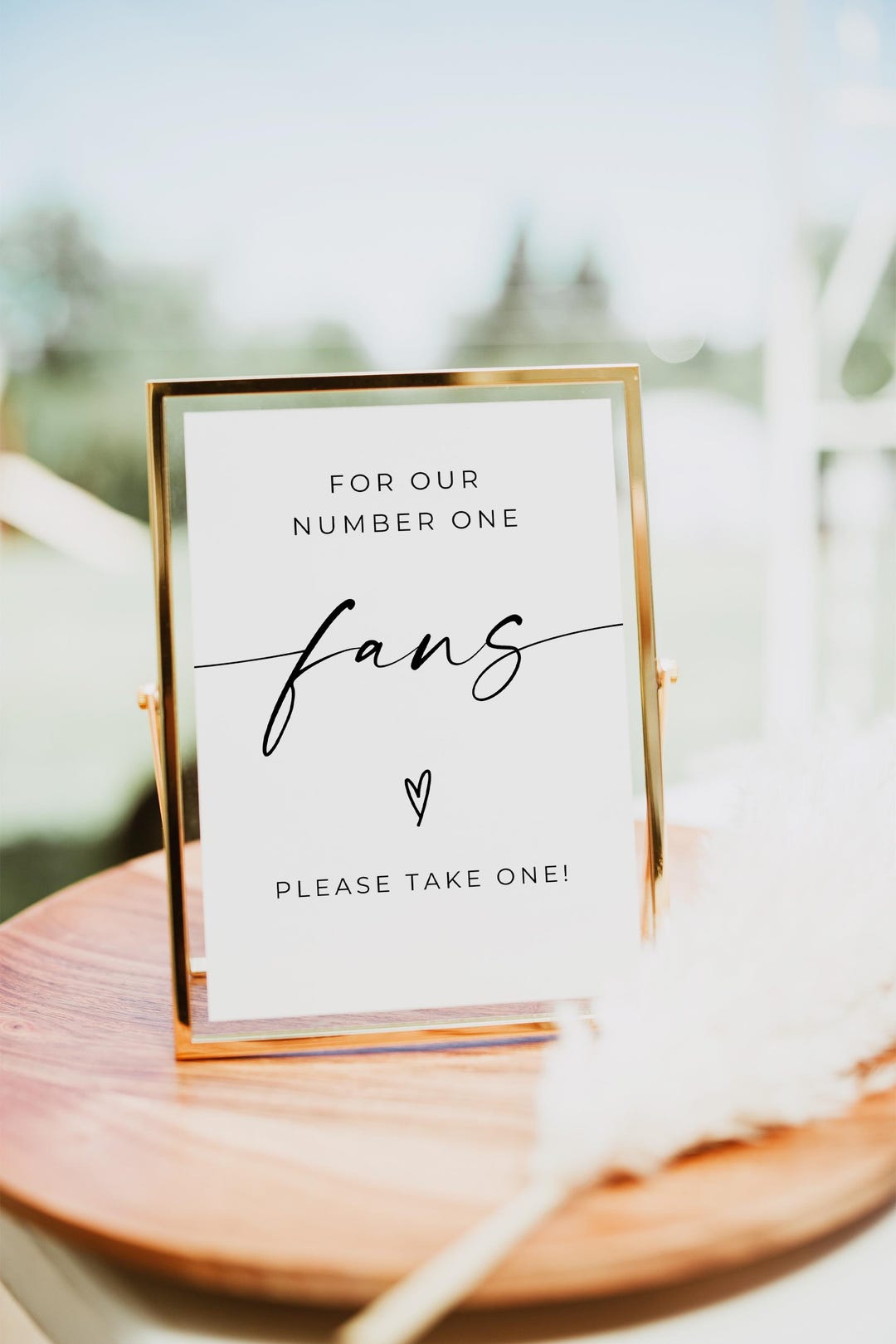 For Our Number One Fans Sign, Wedding Fan Sign, Minimalist Wedding Fan ...