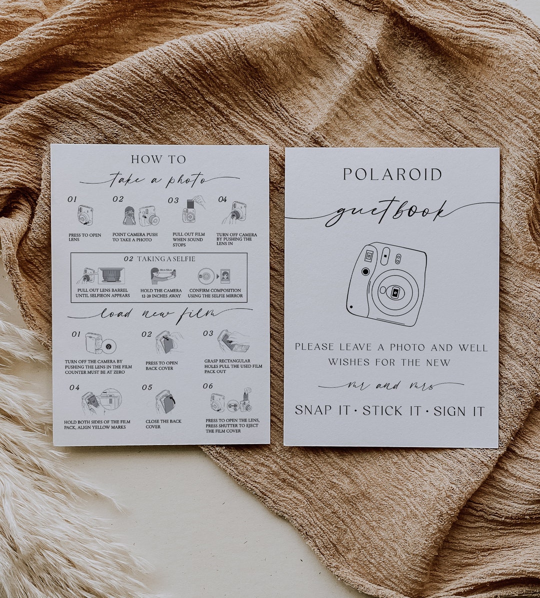 Instax Mini 11 Instructions, Polaroid Guest Book Sign, How to Load New