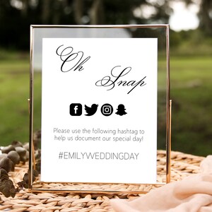 Social Media Wedding Sign Template Social Media Sign - Etsy