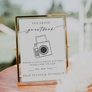 Instax Square SQ1 Instructions, Polaroid Guest Book Sign, How To Load New Film Camera Instructions Sign, How To Take A Photo, CANVA Download image 2