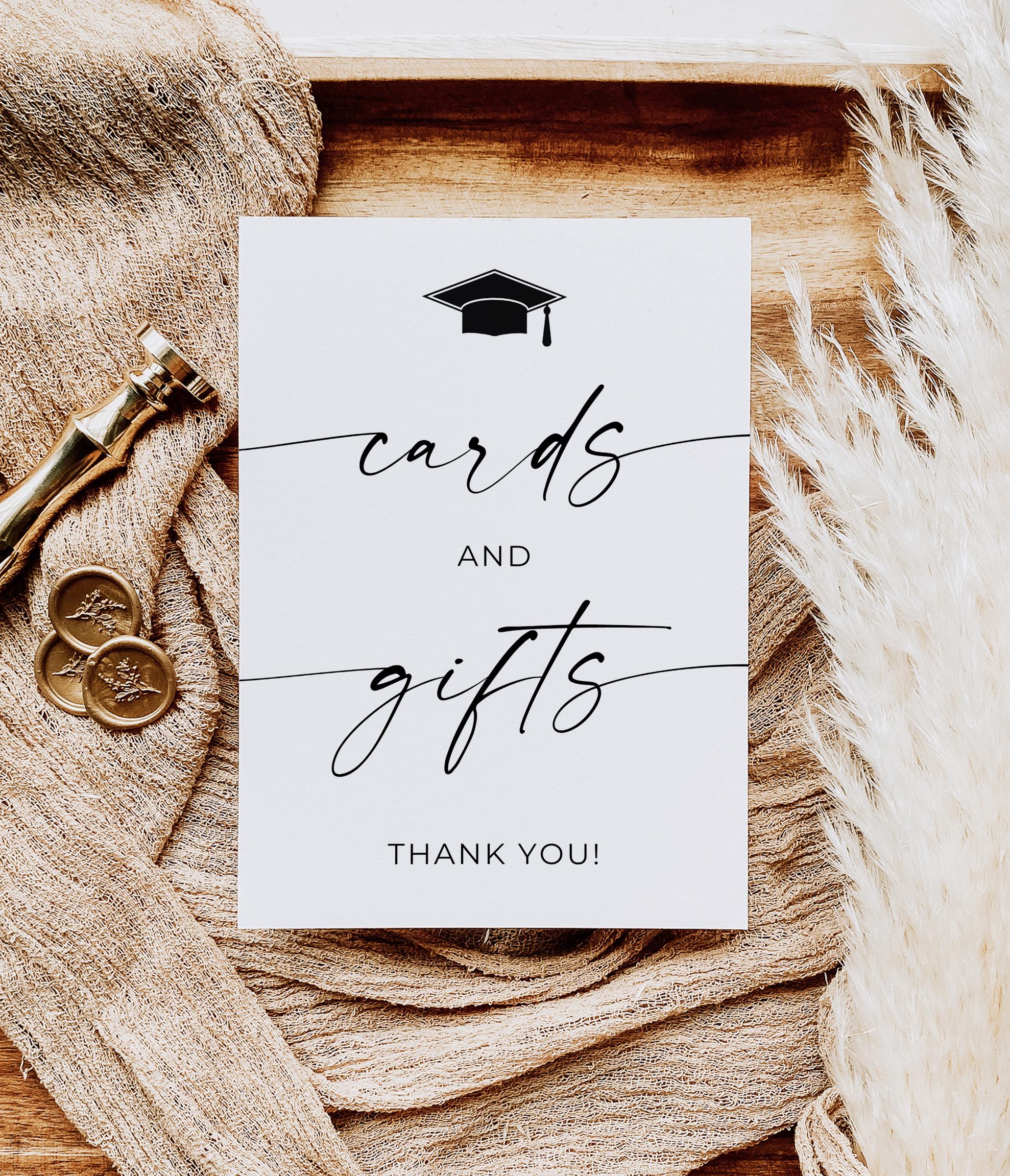 Graduation Cards and Gifts Sign, Cards and Gifts Sign Graduation Party ...