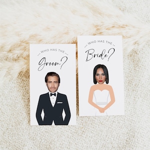 Celebrity Who Has The Bride And Groom Game, Who Has The Bride And Groom Scratch Off Game, Minimalist Bridal Shower Game, Editable, Canva