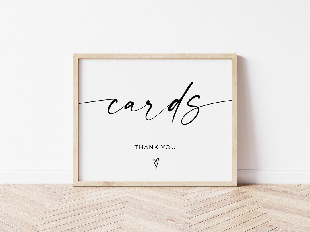 Cards Sign Printable Wedding Cards Sign, Gift Table Sign, Wedding Printable, Wedding Signage ...