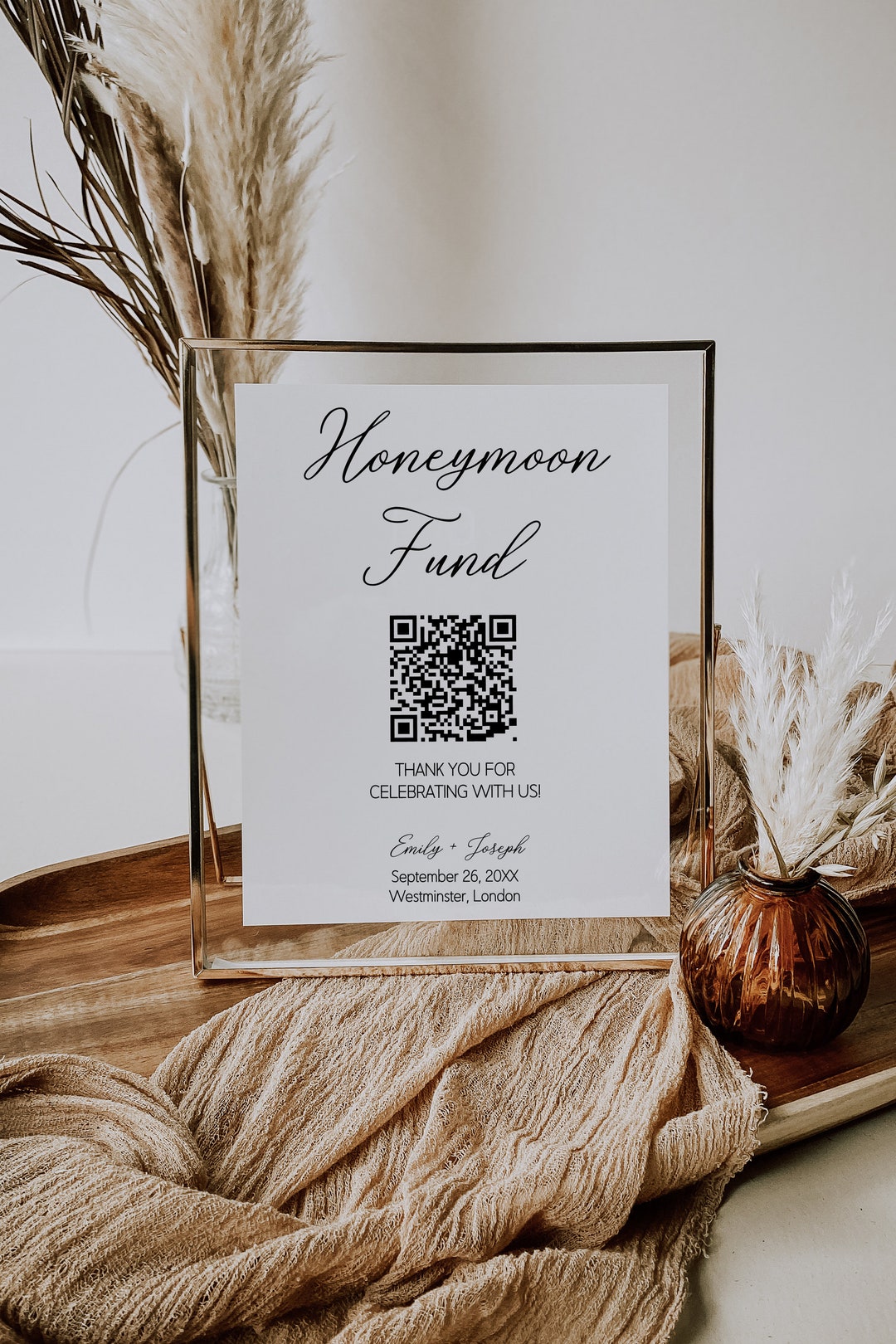 QR Code Zeichen Hochzeitsfotos Hochzeit Flitterwochen Fund Etsy.de