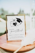 Photo Guestbook Sign For Graduation Party, Photo Sign Our Guestbook, Class of 2025 Party Decor, Editable, Polaroid Grad Guestbook, Canva product logo