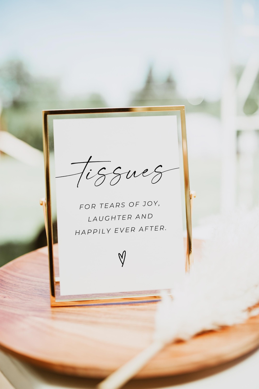 Minimalist Tissue Sign, Wedding Sign Printable Sign, Retirement Wedding ...