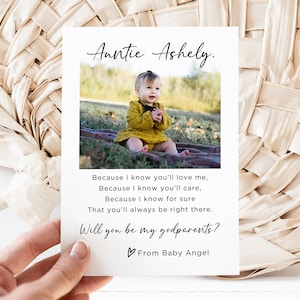 ¿Serás mi plantilla de madrina, plantilla de tarjeta de propuesta de padrinos minimalista, fiesta de bodas, descarga instantánea, tarjeta editable 5x7, Canva