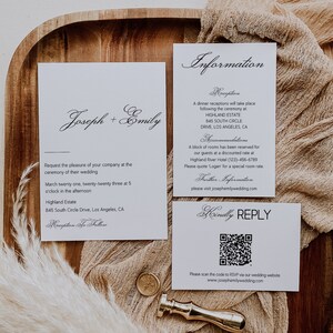 Wedding Invitation Suite Online RSVP | Invitation Suite | Invitation Set | Invitation Template | Editable Invitation | Instant Download