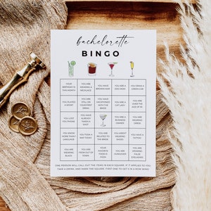 Bachelorette Party Bingo Game, Bachelorette Party Games, Bachelorette Bingo, Drink If, Dirty Bingo, Drinking Games, Vintage Cocktails Sheets
