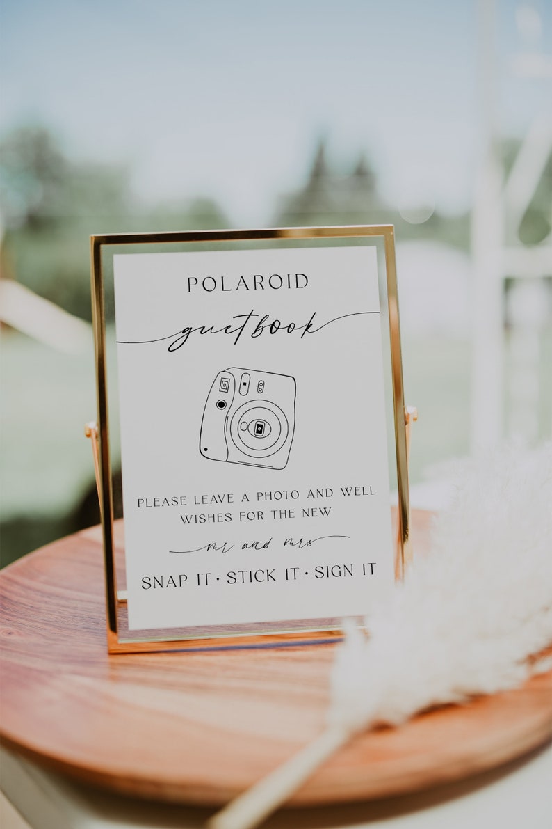 Polaroid Guest Book Sign, Instax Instructions, Instax Mini 12, How To Load New Film Camera Instructions Sign, How To Take A Photo, Download image 2