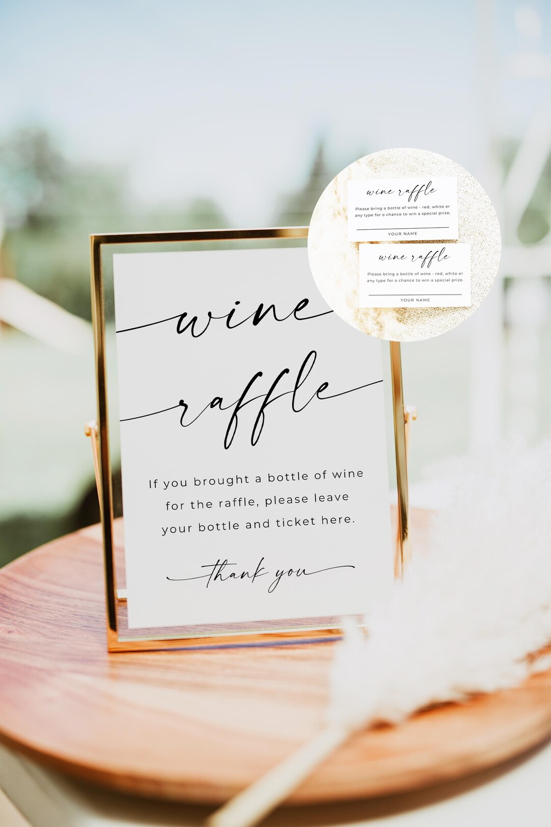Alcohol Raffle Draw Wine Raffle Game Template, Bridal Shower Game, Bring Bottle of Wine ...