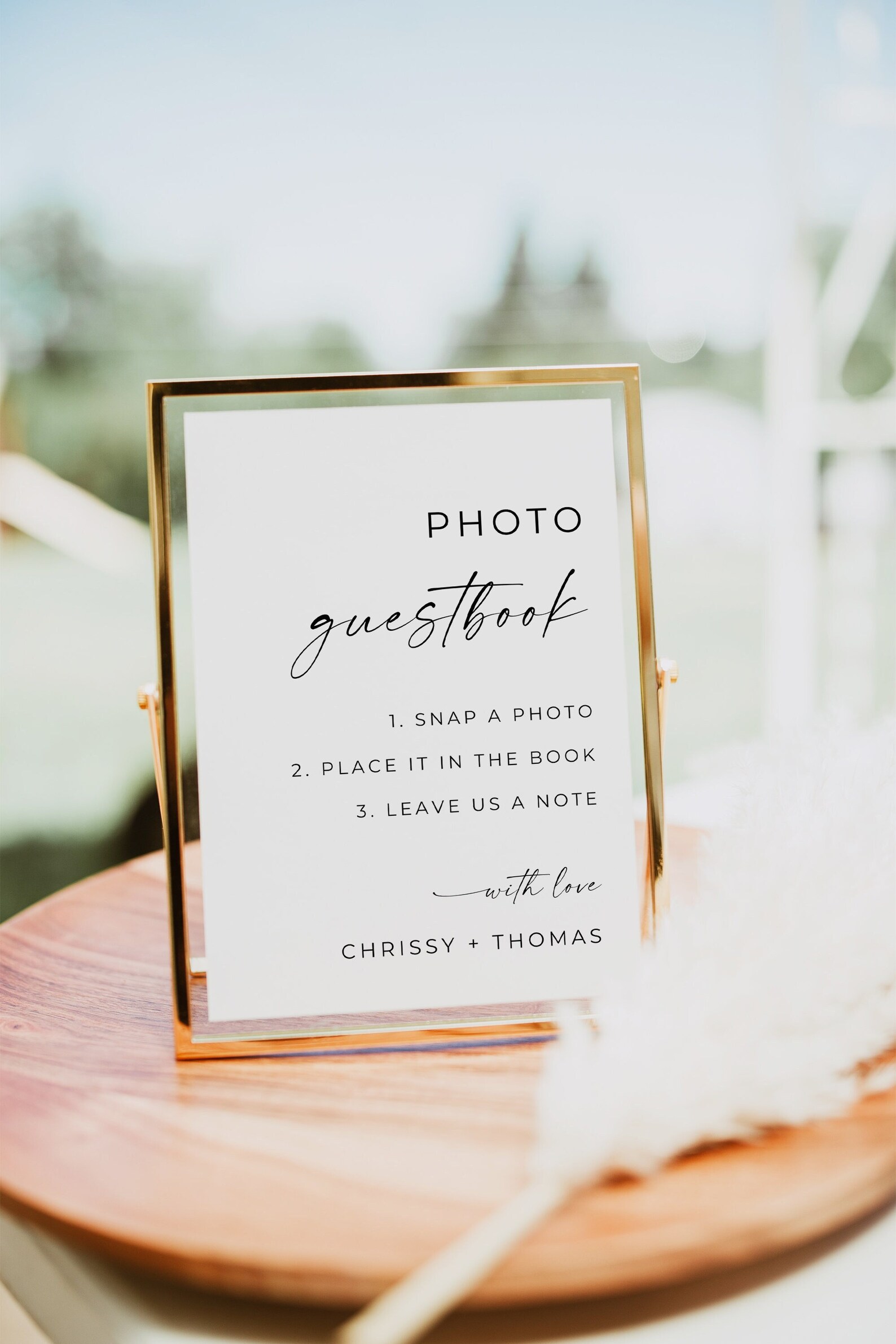 Simple Photo Sign Photo Guest Book Sign Print, Modern Wedding Photo Guestbook Sign, Photo ...