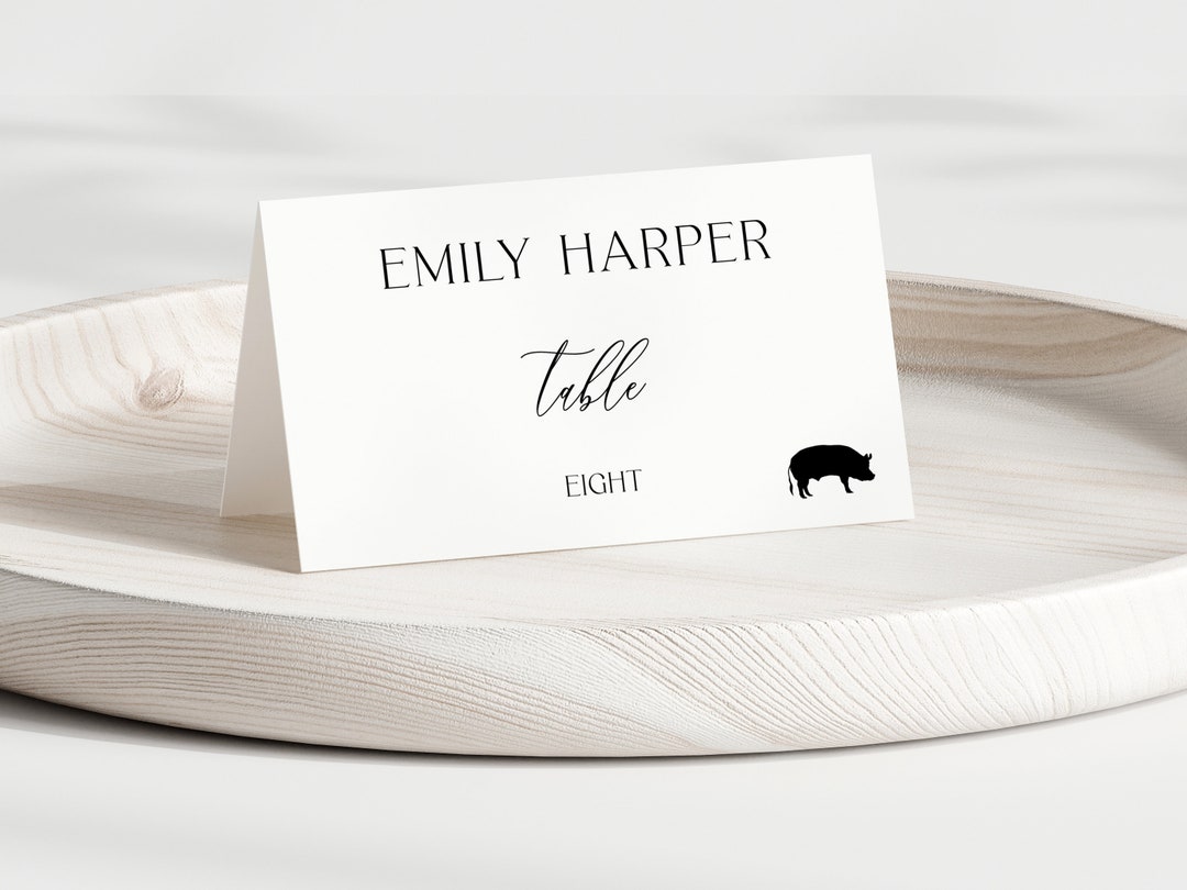 Wedding Place Cards With Names Printed Wedding Place Cards Etsy