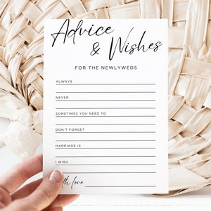 Minimalistische bruidsadvieskaart, modern advies voor de bruidkaarten, bruidsdoucheadvieskaartensjabloon, bewerkbare sjabloon, download, Canva